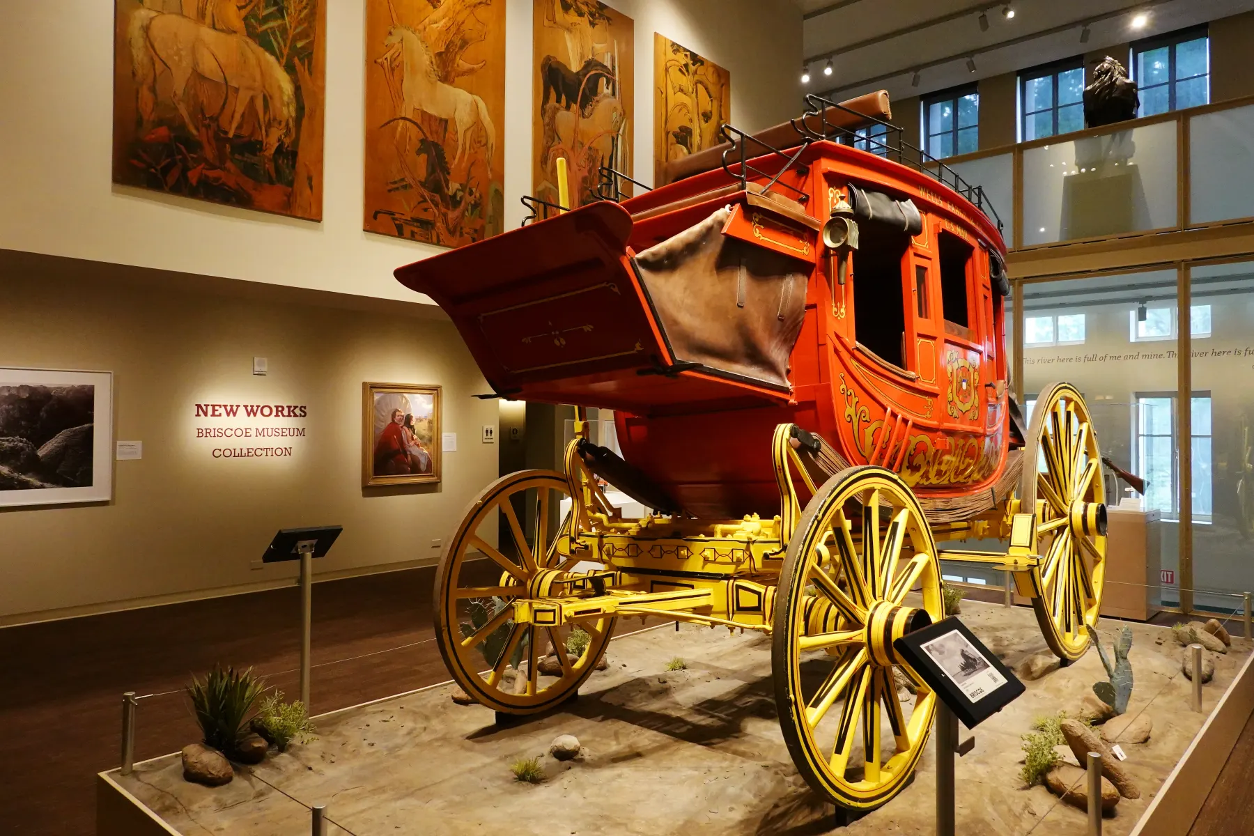 Historic stagecoach displayed at the Briscoe Western Art Museum