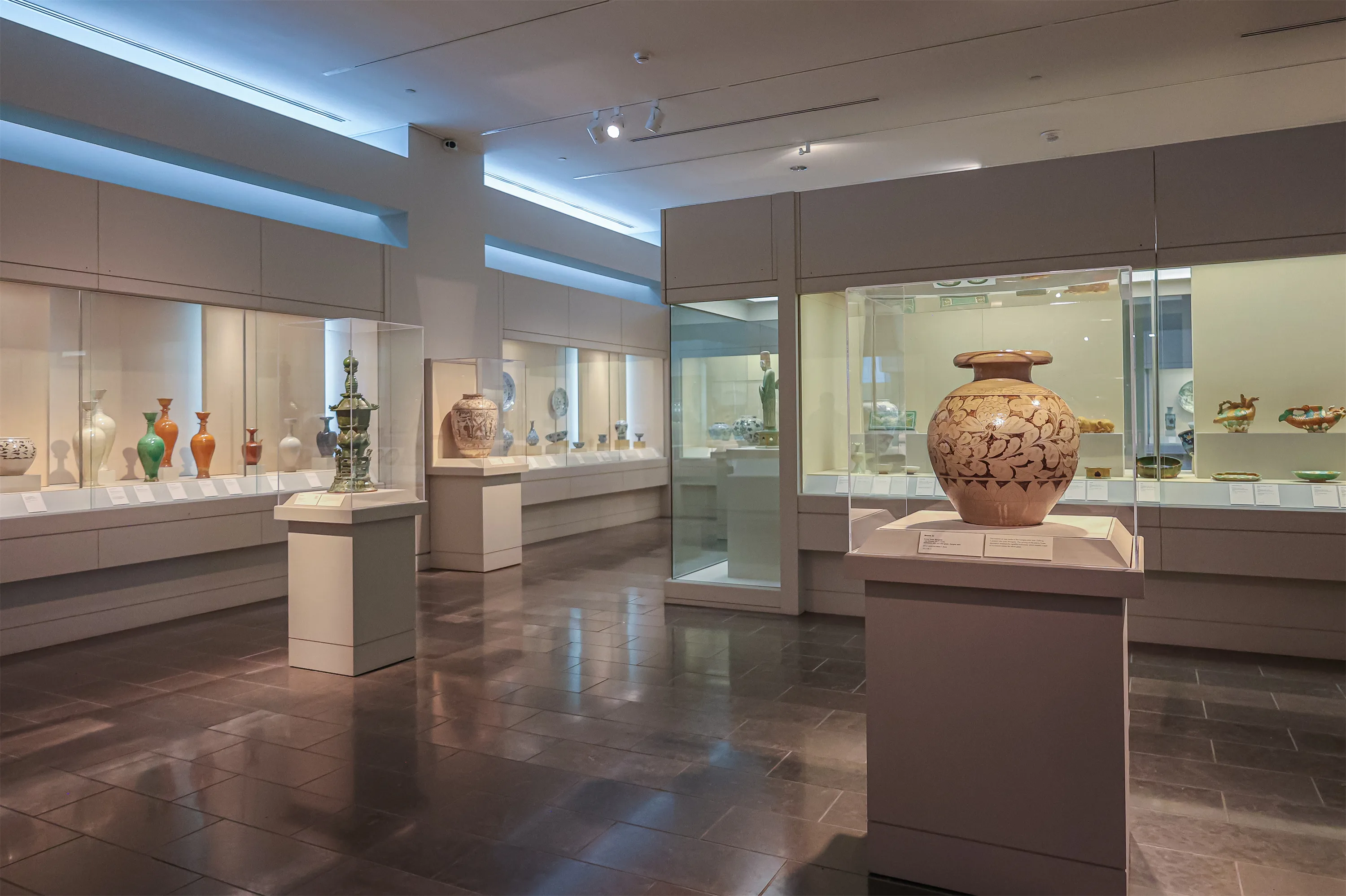 Art and ceramics gallery inside the San Antonio Museum of Art