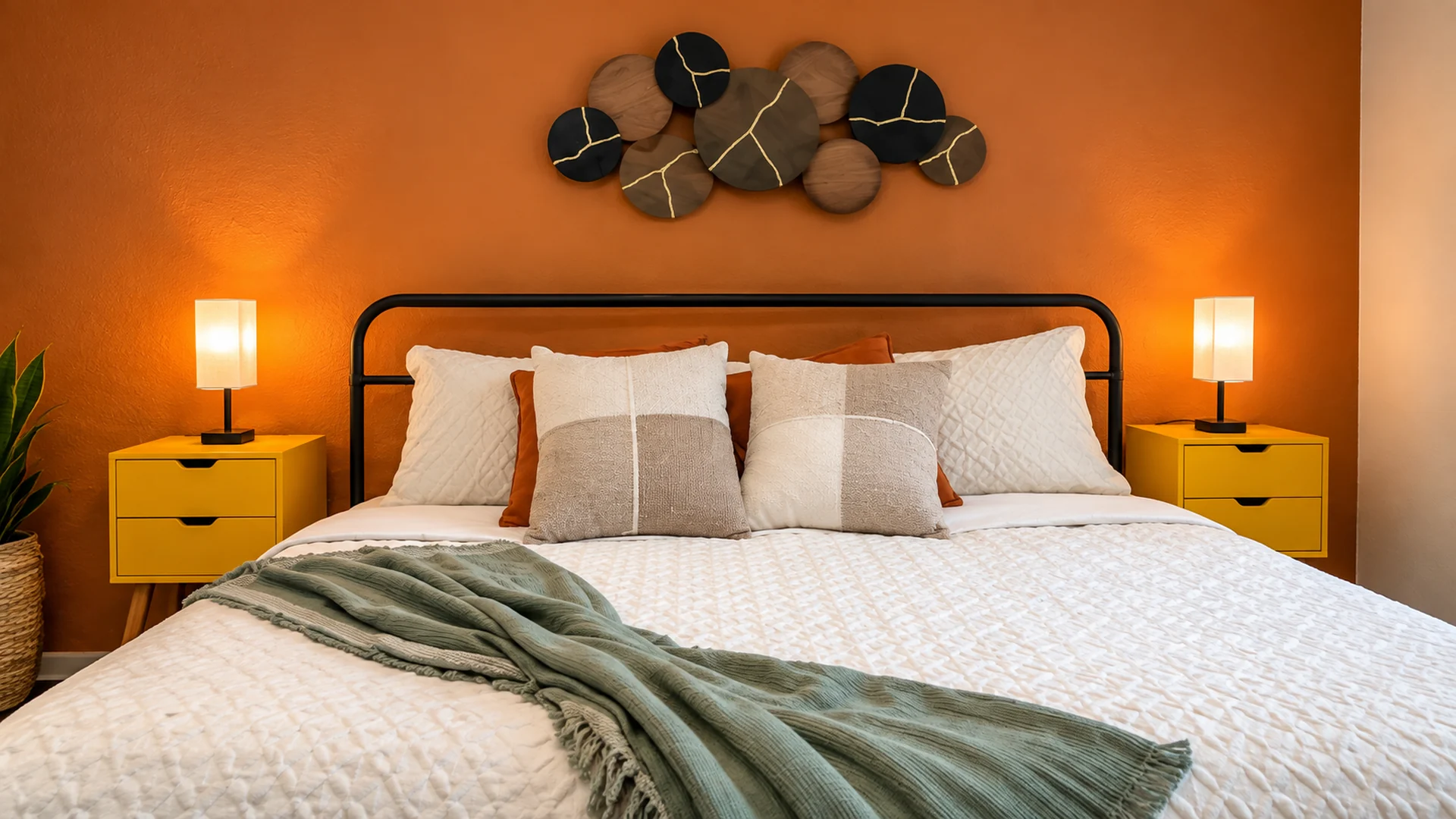 King bedroom at Glampstead Retreat in San Antonio