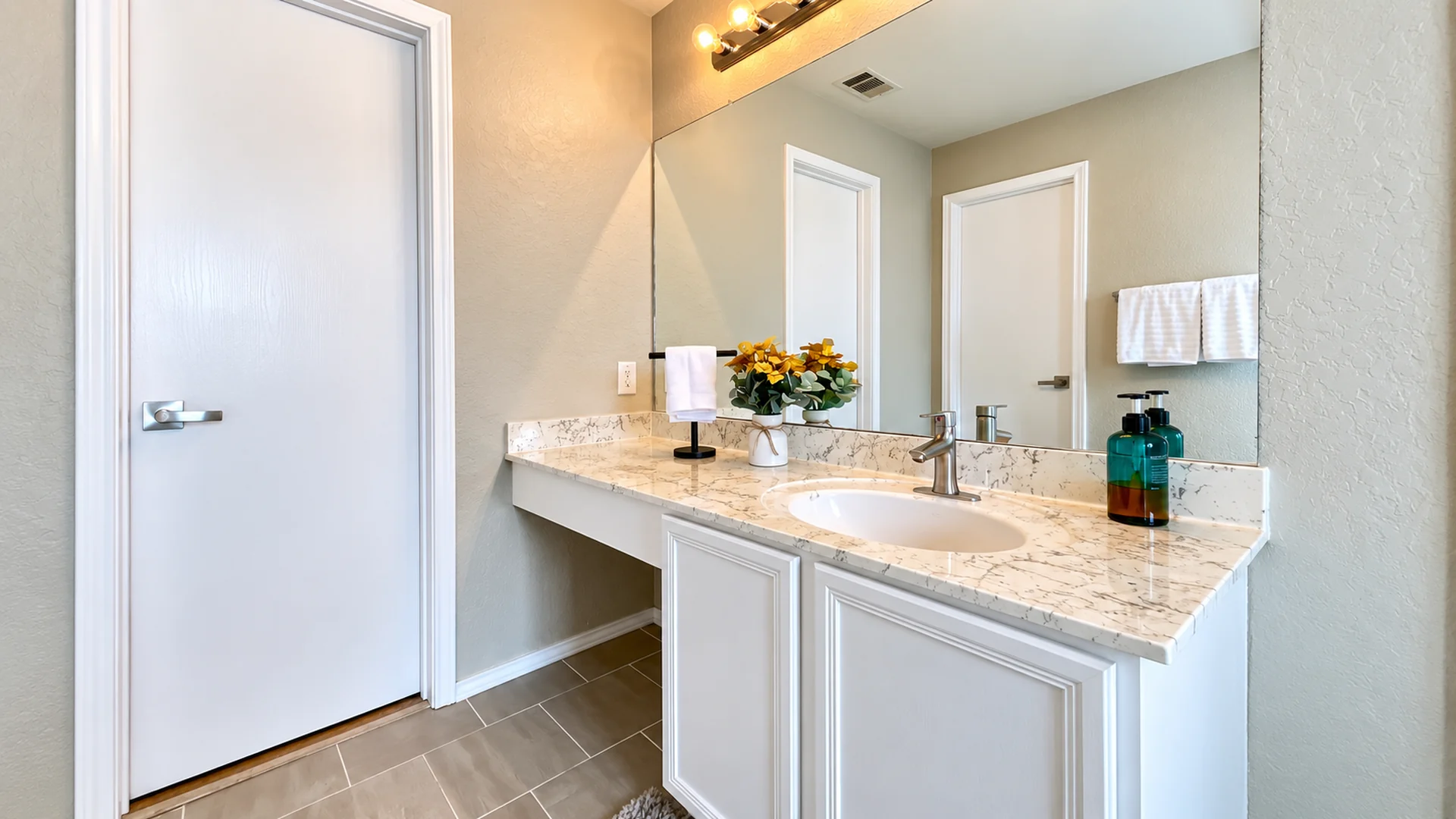 Bathroom vanity at Glampstead Retreat San Antonio vacation rental