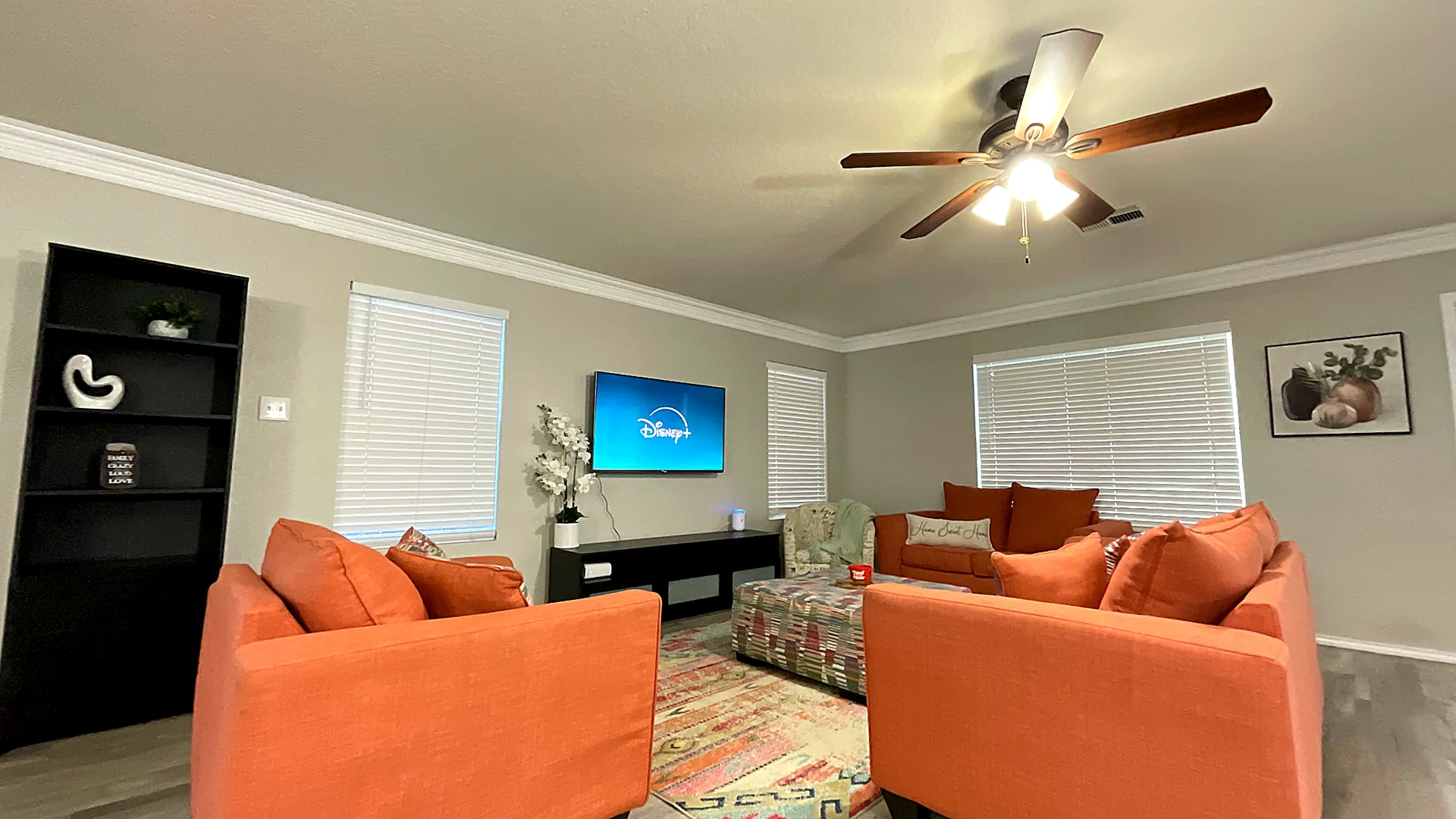 Living room and gathering space at Glampstead Retreat in San Antonio
